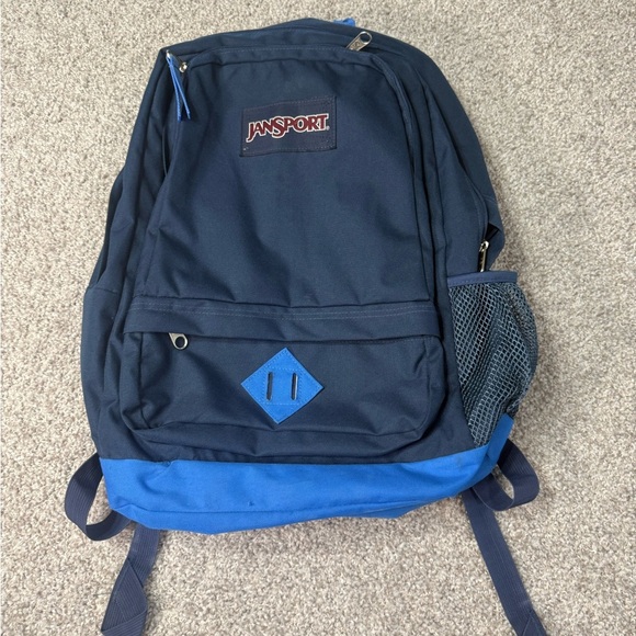Pre-owned Blue jansport laptop backpack - Picture 1 of 9